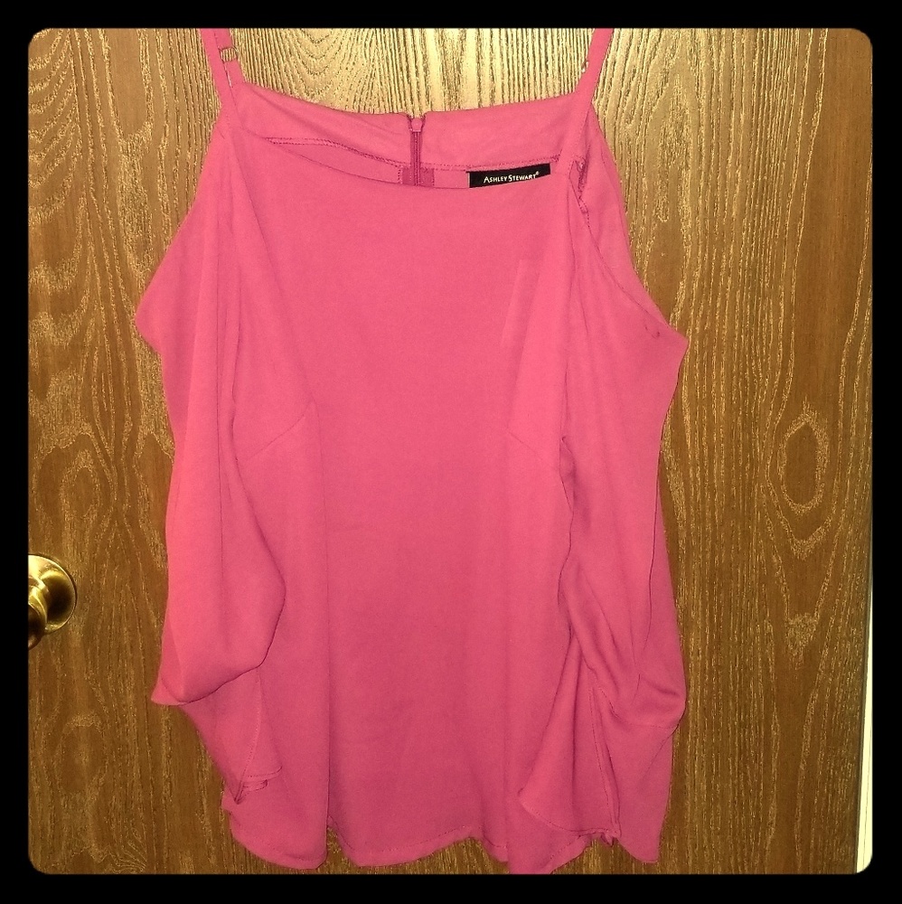 Ashley Stewart cold shoulder top.